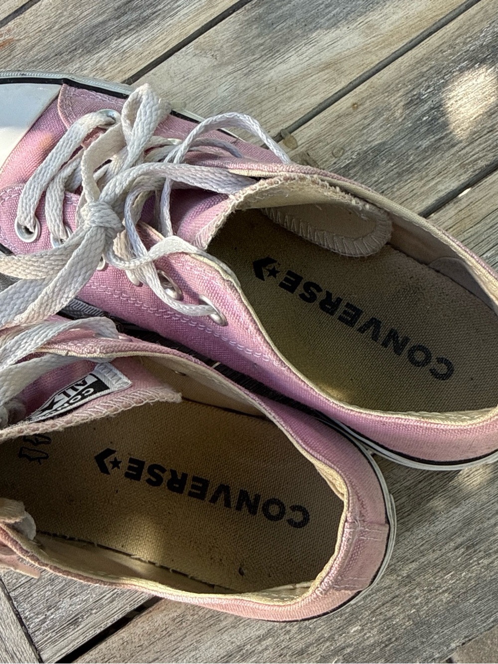 Converse Pink Low Top Sneakers - Light Pink Canvas - Picture 5 of 5